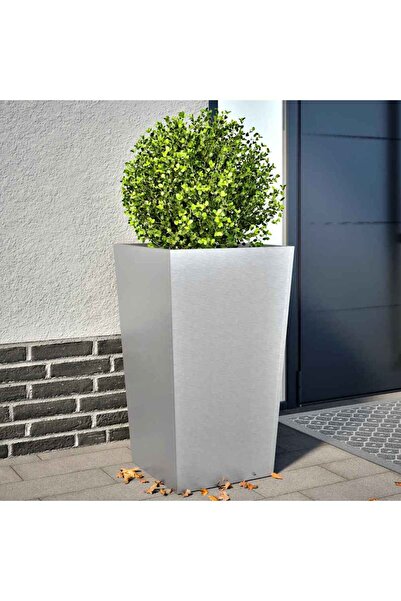 vidaxl Jardiniere gradina, 2 buc., 45x45x75 cm, otel galvanizat