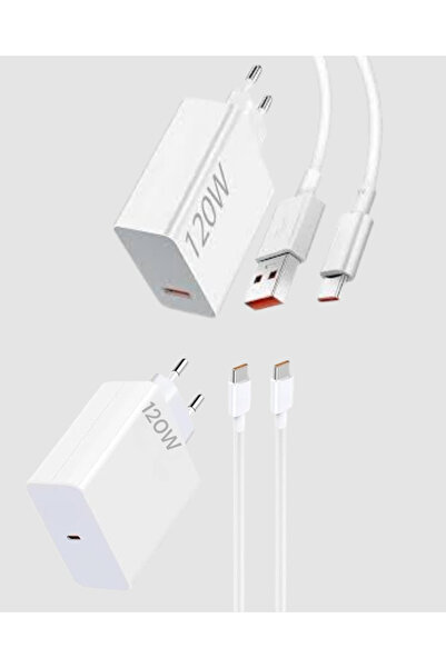 ZERO LAND ILKESHOP 120W Süper Hızlı Şarj Adaptörü – Type-C Kablo Dahil, Yükse...
