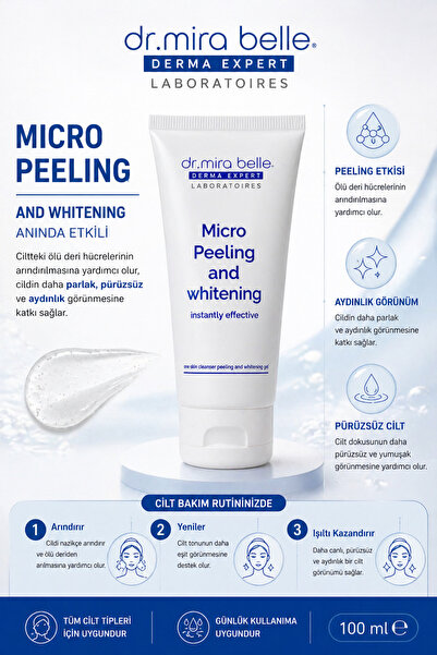 Dr. Mira Belle Derma Expert Micro Peeling and Whitening Gel Aydınlık Görünüm ...