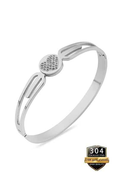 takantakana Vip, Non-Tarnishing, Stone Heart Handcuff Bracelet, Stone Design,...