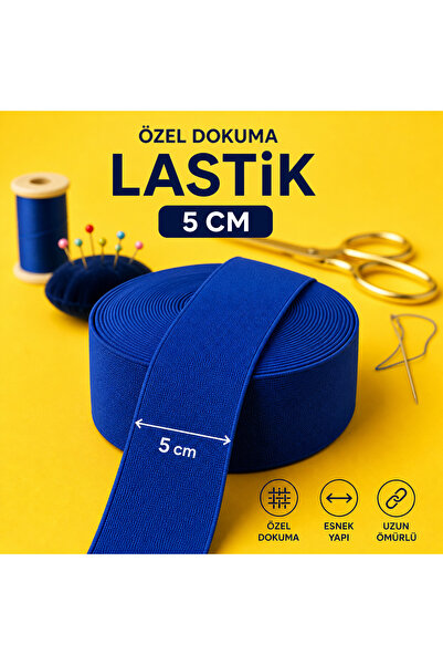 İMREN AKSESUAR Sert Dokuma Renk 5 cm Dayanıklı Paça Don ve Bel Lastiği 1 Pake...