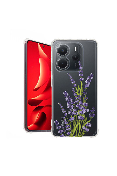 bestcase Husă Antișoc pentru Xiaomi Redmi Note 14 4G, Floral - Levandă Presat...