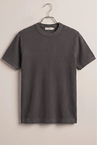 Edwox Men's Lycra Crew Neck T-Shirt Anthracite Cd179