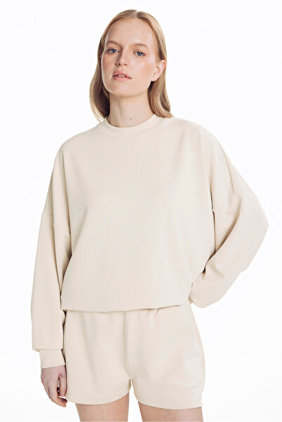 Ted Baker Bej Bisiklet Yaka Md Balon Sweat