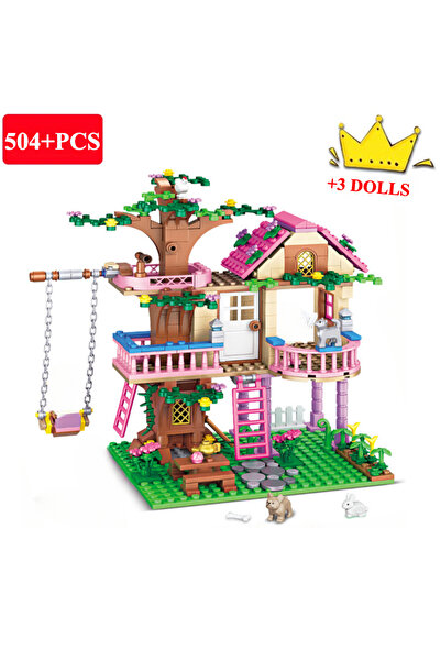 Choice4 504Pcs NO Box Friends City Tree House Summer Holiday Villa Castle Bui...