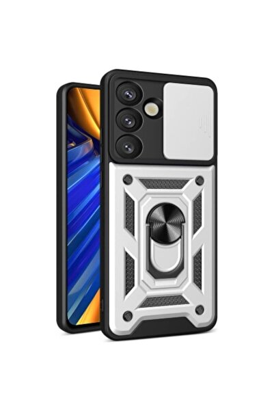 Bodycell Θωρακισμένη Συρόμενη Θήκη για Samsung Galaxy S26 - Ασημί με Δαχτυλίδ...