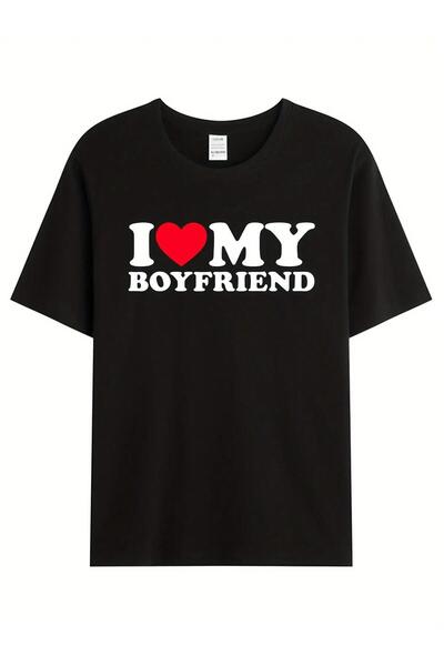 bolivia's تي شيرت I Love My Boyfriend Girlfriend للرجال والنساء - طباعة Boyfr...
