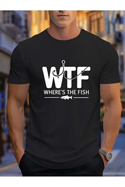 bolivia's قميص رجالي مضحك بطباعة حرارية بتصميم صيد السمك - شعار WTF Where's T...