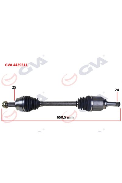 GVA DEPOMIX KOMPLE AKS ÖN SOL EGEA 1.3 MJT MT 15- İÇ (153701) AKS KAFALI