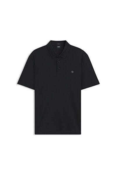BOSS SİYAH LOGOLU ERKEK POLO T-SHIRT