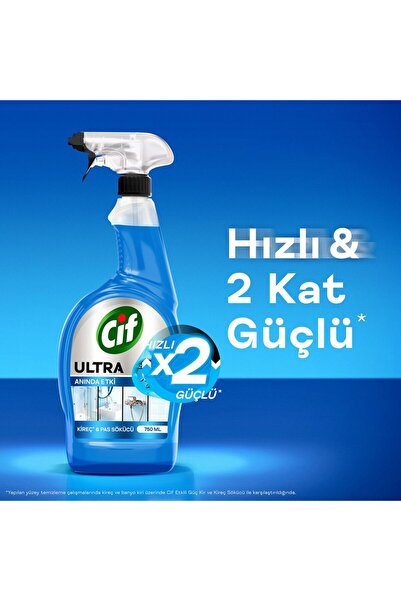 Cif Ultra Sprey Kireç ve Pas Sökücü 750 ml x2