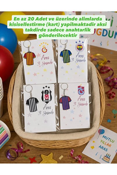 FİORE HEDİYELİK 10’lu Taraftar Forma Anahtarlık Doğum Günü Hediyelik Seti