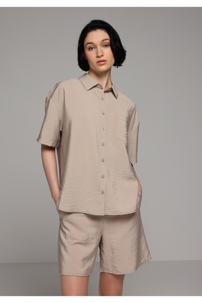 Colin's Regular Fit High Waist Straight Women's Light Brown Shorts