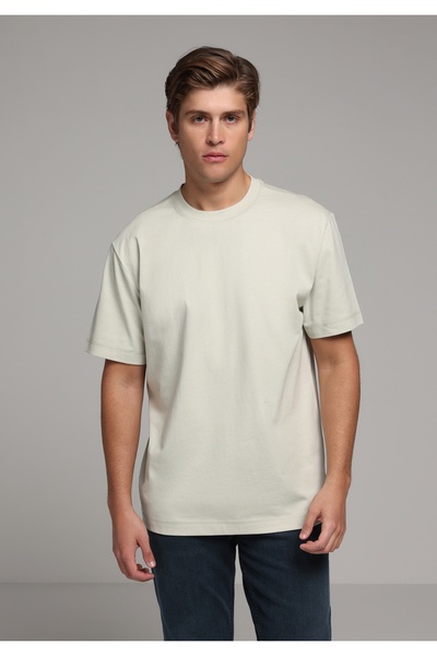 Colin's Comfort Fit Round Neck Plain Men's Turquoise Short Sleeve T-Shirt