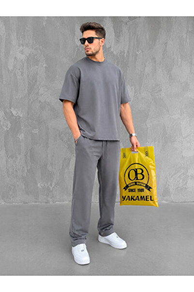 YAKAMEL Oversize Salaş Kesim Premium Takım Kombin Rahat Kalıp Unisex İkili Takım