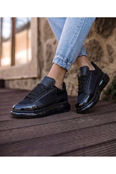 EXCLUSIVE STYLE Adidasi ALX - Negru din piele/material textil