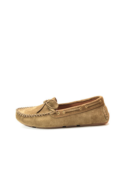 Beety 128.505 Hakiki Deri Nubuk Kum Rok Kadın Loafer Babet