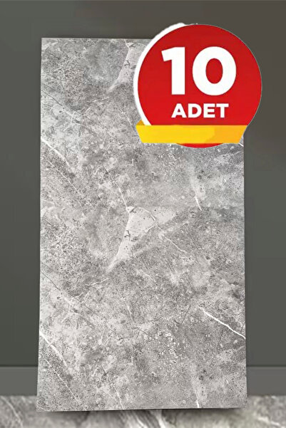 Bien Home 10 Adet, 30x60 cm Açık Gri Mermer Desen Yapışkanlı Karavan Prefabri...