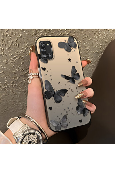 PATTERNOVA Samsung Galaxy A31 Uyumlu Nazarik Kelebek Desenli, Tam Kaplama Kor...