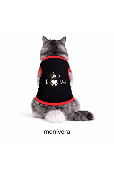 Modetra الموسم الجديد: ملابس القطط المطبوعة باللون الأسود من I Love Cat - مقا...
