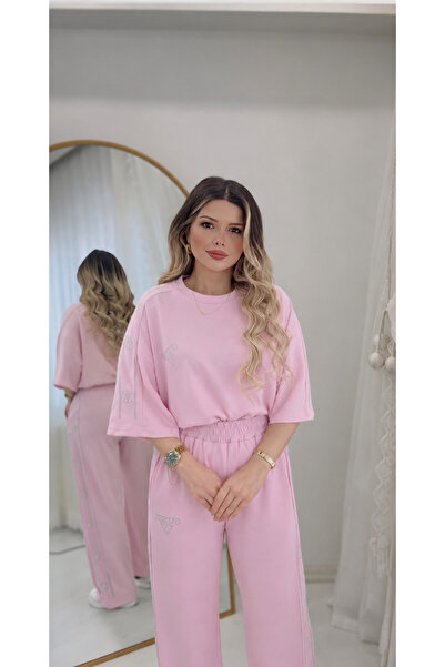 DENİZİNBUTİĞİ Taşlı G Premium Alt Üst Eşofman Takım