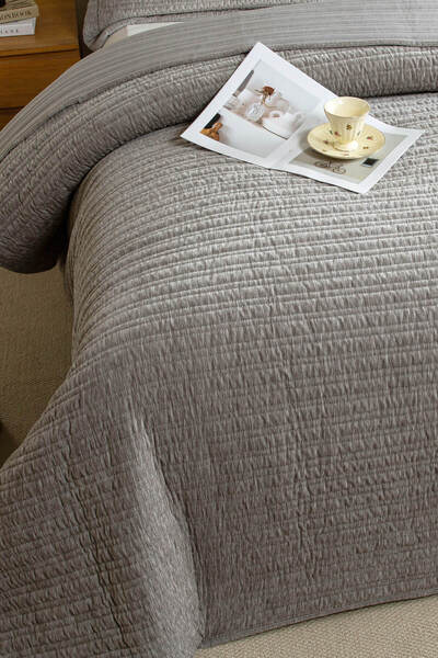 DANTEELHOME Majesty Single Bedspread Gray