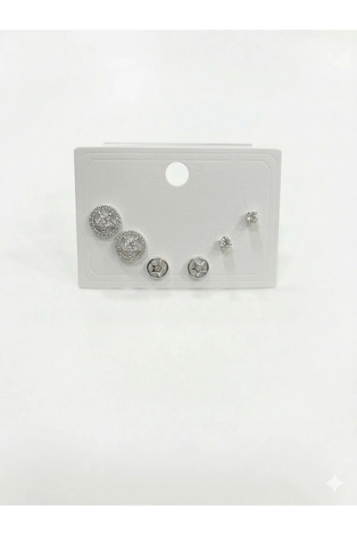 EASERA TİCARET Star Detailed Six-Piece Earrings