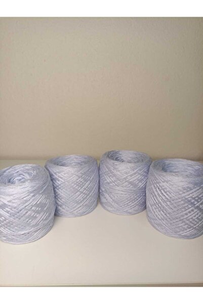 kartopya Mavi Renkli İtalyan Merserize Koton İp 400gr(4x100 Gr)