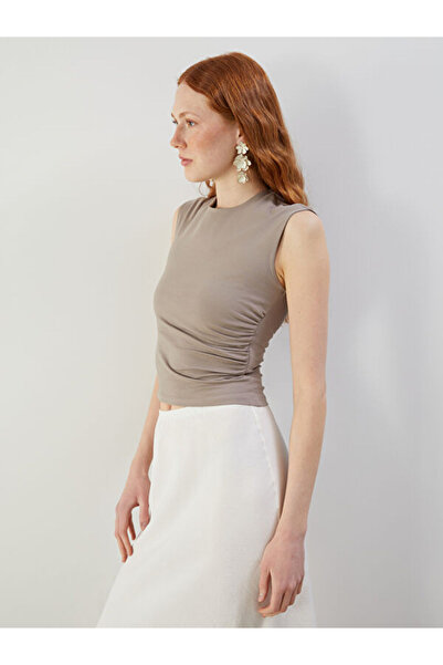 LC Waikiki Crew Neck Gathered Blouse