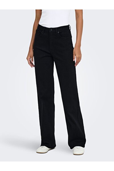 ONLY Jeans mit weitem Bein ONLJUICY Hohe Taille Weiter Beinschnitt Jeans