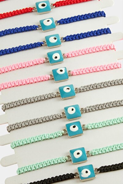 ZERO LAND Ilkeshop Kare Nazar Macrame (20447) Braided Bracelet-Colorful