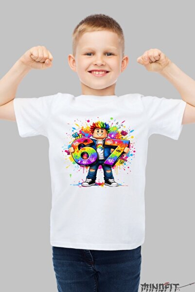 GILDAN Tricou Roblox Six Seven Model Colorat Cu Atitudine