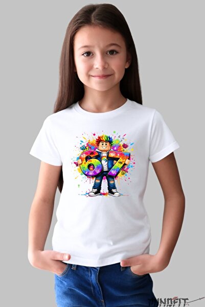 GILDAN Tricou Roblox Six Seven Model Colorat Cu Atitudine