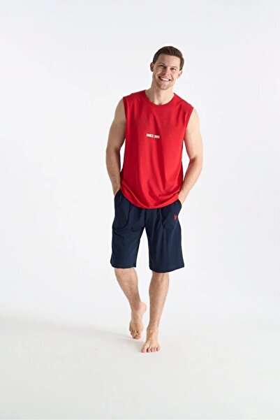 U.S. Polo Assn. Erkek Kolsuz T-shirt Şort Takım
