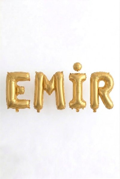Mehca Name Balloon with Command Written on It Foil Balloon