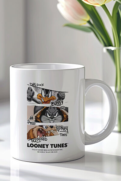 Mio Life Looney Tunes Bugs Bunny Designed 330ml Printed White Ceramic Mug Cup