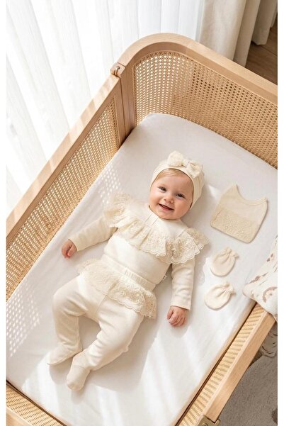 Miniday Baby طقم دانتيل للفتيات الصغيرات من Mevlütlük لحديثي الولادة مكون من ...