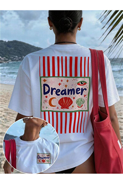 OVER HEAD Γυναικείο μπλουζάκι Dreamer Star με στάμπα oversized