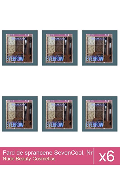 Makeup Set 6x Fard de sprancene SevenCool, Nr 1