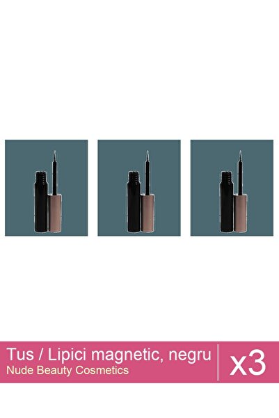 Makeup Set 3x Tus / Lipici magnetic, negru