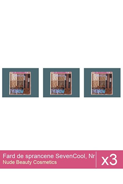 Makeup Set 3x Fard de sprancene SevenCool, Nr 2