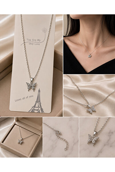 Merina Atölye Butterfly Silver Necklace