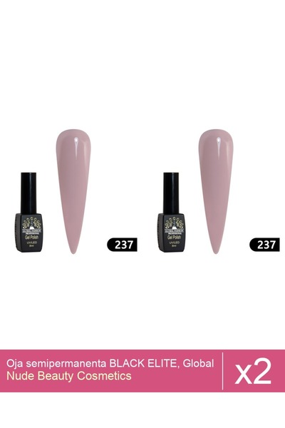 Makeup Set 2x Oja semipermanenta BLACK ELITE, Global Fashion 8 ml,237