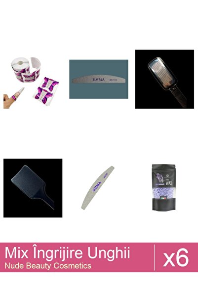 Makeup Set Mix 6 produse Ingrijire Unghii: Pila calcaie, negru matt, Razatoar...