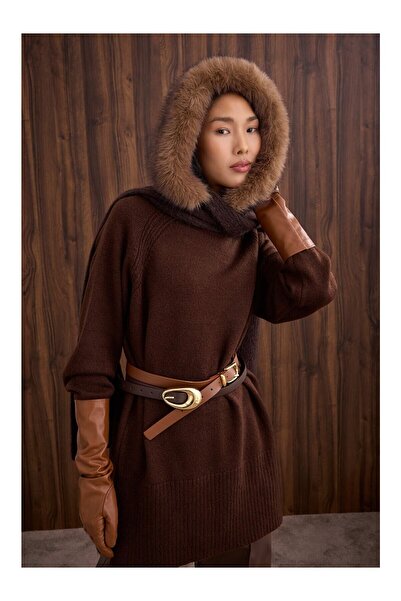 LC Waikiki Nevavm Farklıluk Turtleneck Basic Sweater Brown