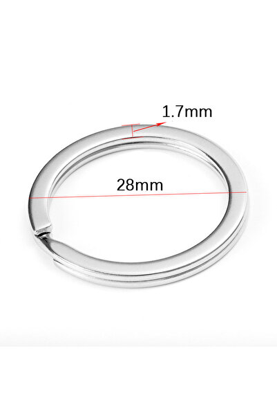 Choice8 28mm-20pcs 10pcs 20pcs 15-50mm Metal Key Rings Double Loops Smooth Fl...