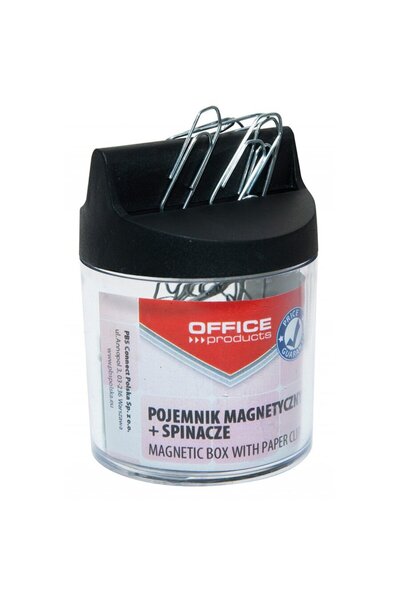 OFFICE products Dispenser magnetic cilindric, echipat cu 100 agrafe metalice ...