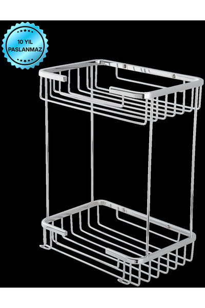 ÇELİK BANYO 25-022 - TACİ İKİLİ KARE ŞAMPUANLIK 22X15 CM