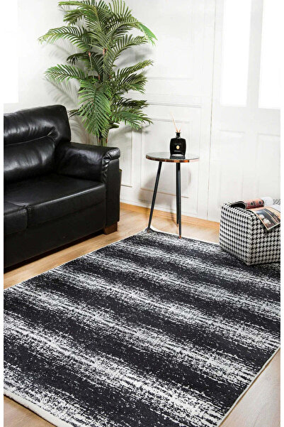 halinet Halı.Net Anthracite Modern Washable Non-Slip Living Room Carpet Haln-...