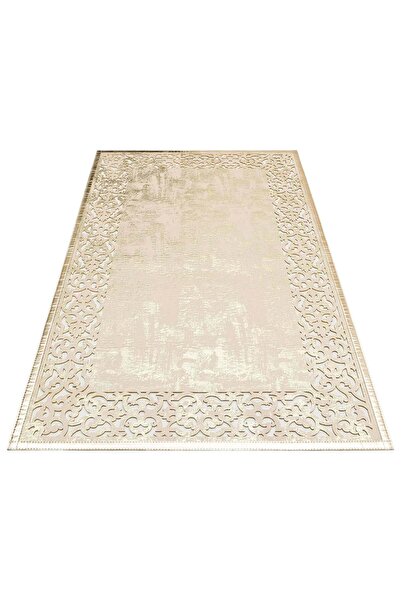 halinet Halı.Net Beige Modern Washable Non-Slip Living Room Carpet Eco-Bianca...